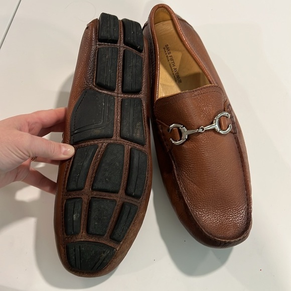 Saks 5th Avenue - horse bit leather driving shoes, slip on, 13 main image 4